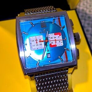 RARE INVICTA S1 RALLY CHRONOGRAPH LIGHT BLUE FACE    45MM WATCH MODEL 47245